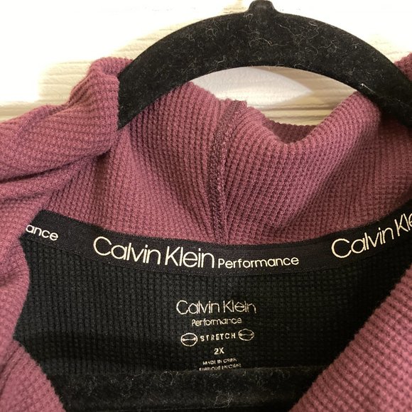 Calvin Klein Colorblock Sweater Performance Cowl Neck Plus Size Size 2XL - Picture 2 of 4